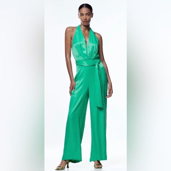 trixxi halter dresses Turquoise Blue Tie Shoulder Midi Dress main image 1